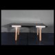 Black with stainless dining table