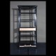 Open back tapered bookcase