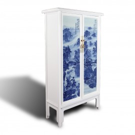 Classic blue & white Porcelain inlay cabinet