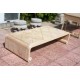 natural wood parquet top coffee table