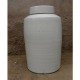 Tall round white porcelain apothecary jars