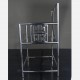 Contemporary asian stainless steel chrome armchair