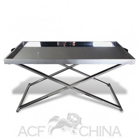 stainless steel chrome cocktail table with stand
