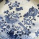 Large size Chinese blue and white round porcelain dish