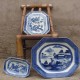 Medium sized qianlong style Chinese blue and white octagonal porcelain platter