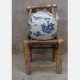 Large size Chinese blue and white round porcelain teapot with handles