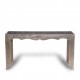 Silver leaf and shagreen narrow console table