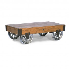  Industrial modern warehouse cart coffee table