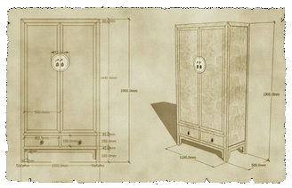 cad drawing for custom made chinese furniture
